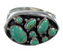 Southwestern Silver Turquoise Ring Size 6-3/4 YX84543